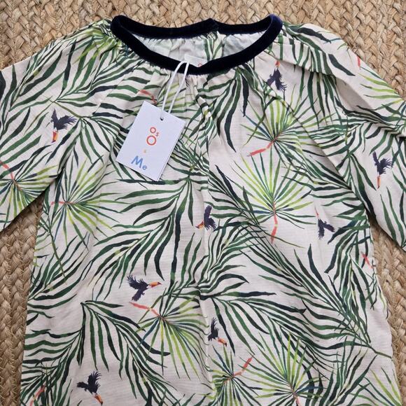 OSO & ME Tropical Jumpsuit Overalls 2T NEW!! Palm Beach Summer - Picture 4 of 6